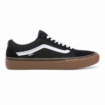 Damske Skate Obuv Vans Old Skool Pro Čierne Biele VA86CNZAX